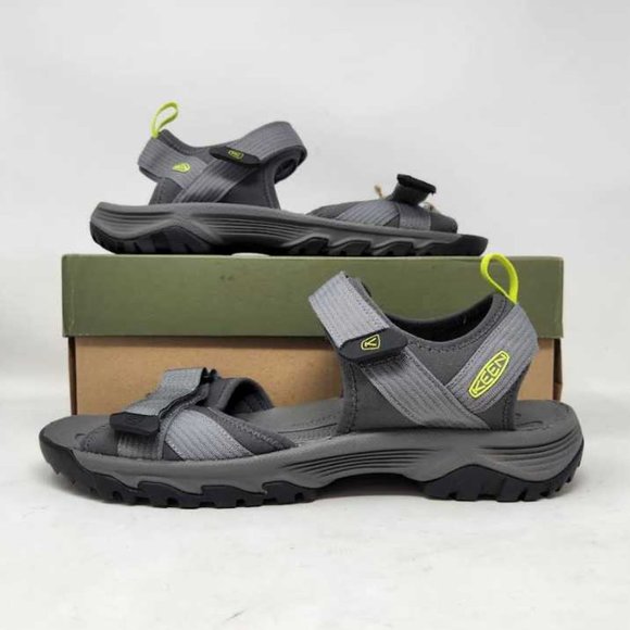 New men\'s 13 Keen Targhee III Open Toe H2 water hiking sandals shoes Steel Grey main image 6